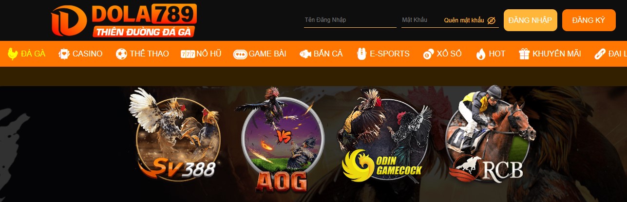Đá gà Dola789 – Đấu trường đỉnh cao của những trận gà huyền thoại 2 Các tựa game có mặt tại nhà cái dola789