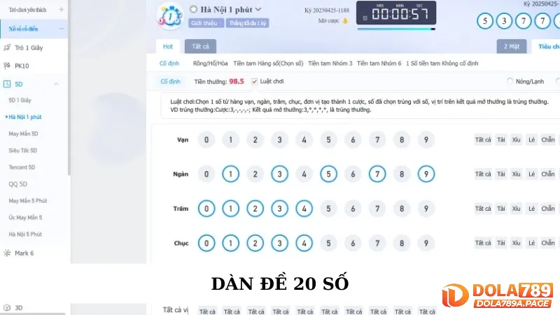 Dàn đề 20 số nuôi khung 3 ngày miễn phí & hiệu quả nhất 1 Dàn đề 20 số